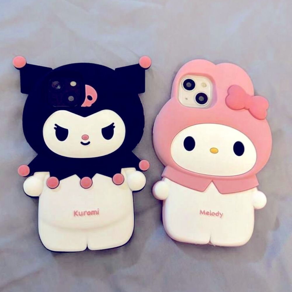 🔖Sanrio’s Kuromi & Melody iPhone 13 Max Pro 3D Silicone Cases